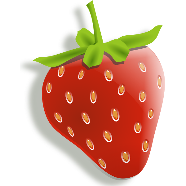 Download Vector image of shaded strawberry | Free SVG