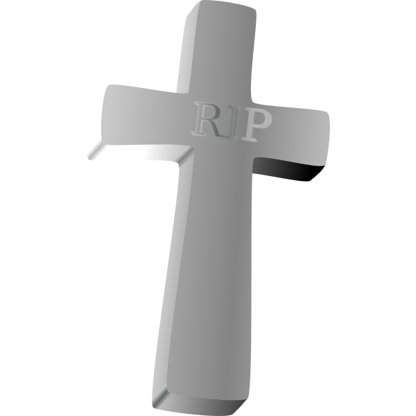 Vector clip art of tombstone