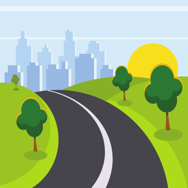Road to a big city