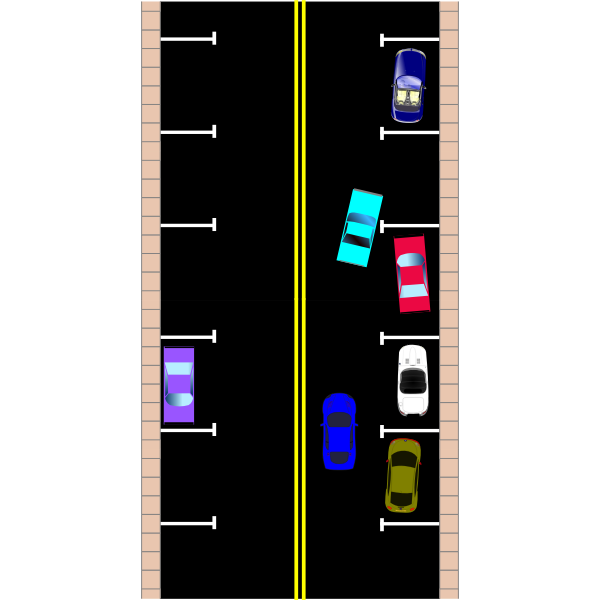 Parallel parking vector graphics