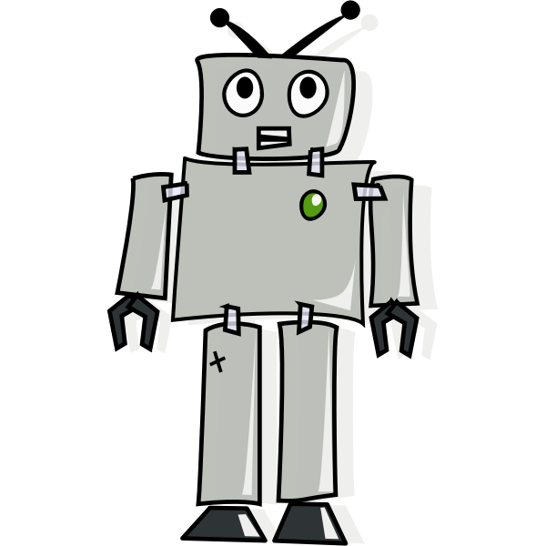 Cartoon robot vector image