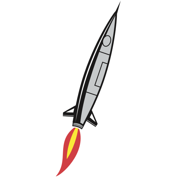 Rocket flying in the sky | Free SVG