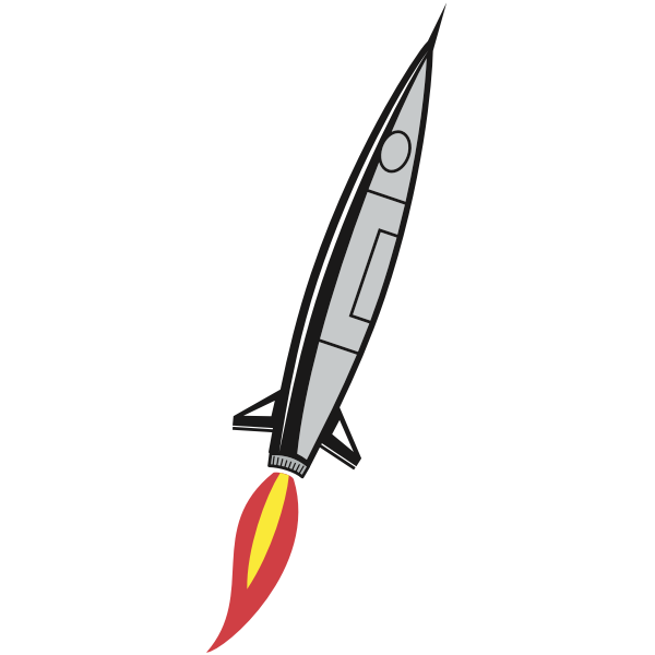 Cartoon Space Rocket Vector Image Free Svg