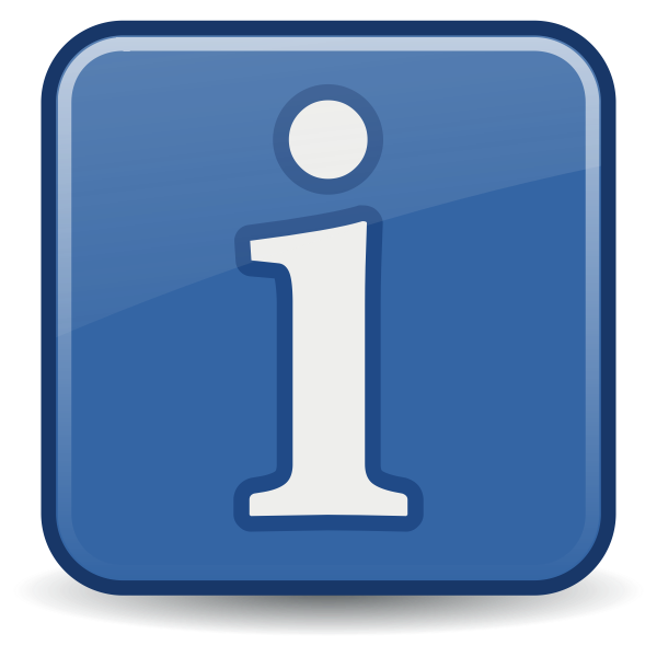 Vector clip art of square information icon