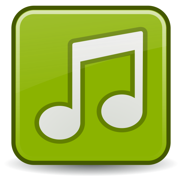 Vector drawing of musical files icon