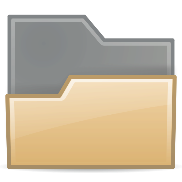 Brown folder symbol