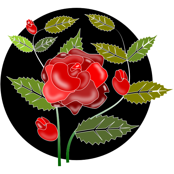 Shiny roses decoration