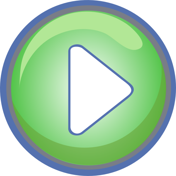 Vector clip art of blue and green play button