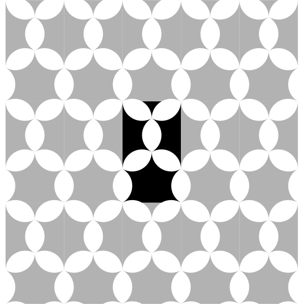 round hexagon clover tile