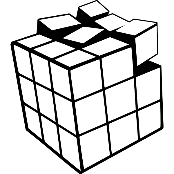 Coloring book Rubik's Cube Drawing, cube, angle, child, face png | PNGWing