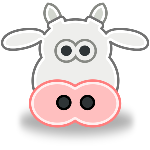 Vector image of cow's head