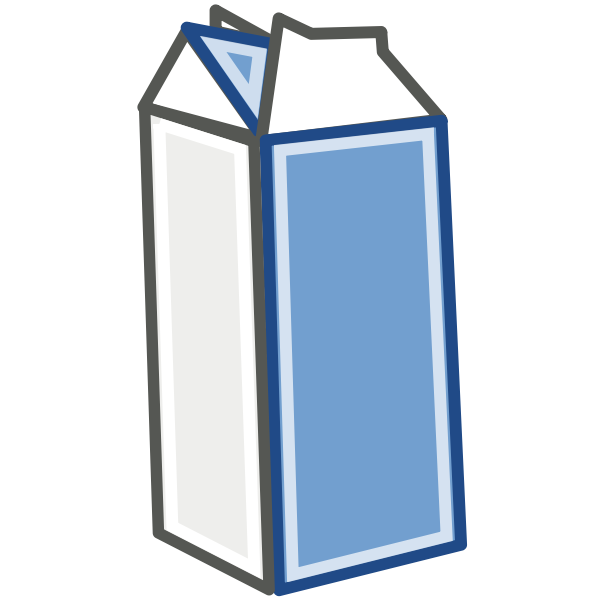 Vector image of milk in carton | Free SVG