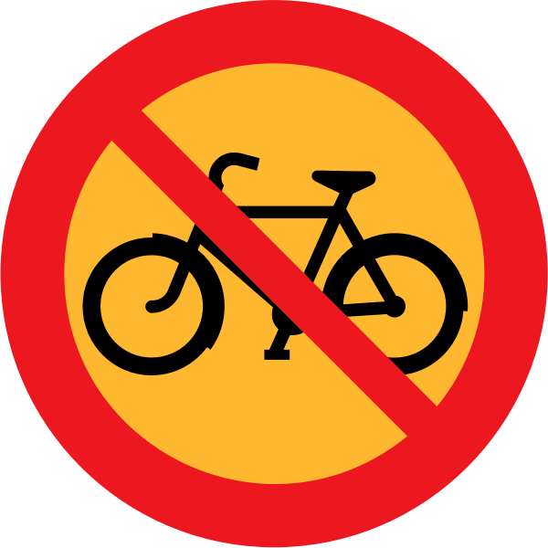 No bicycles traffic sign vector illustration