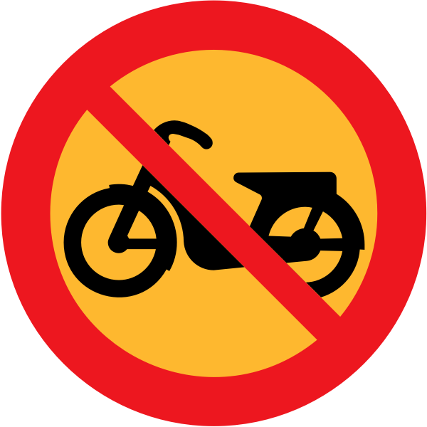 No mopeds road sign vector clip art