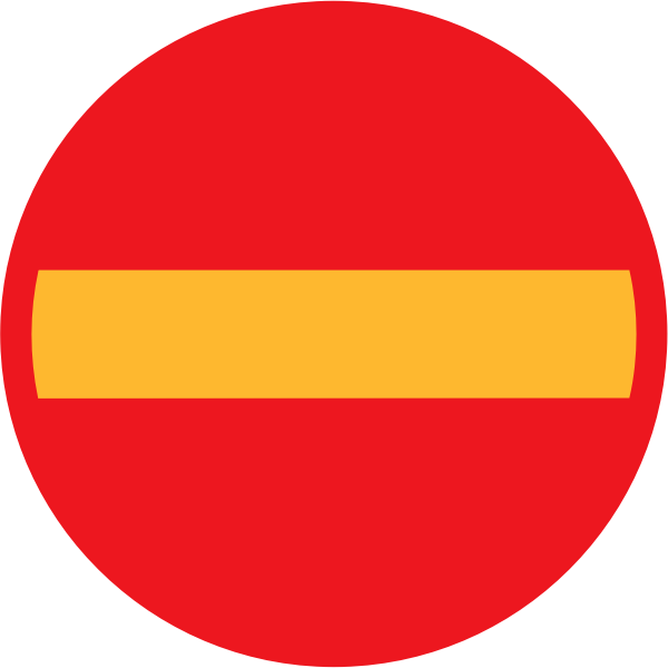 No Entry Road Sign Vector Graphics Free SVG