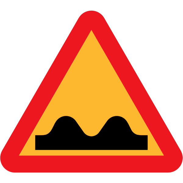 Traffic sign for a speed bump