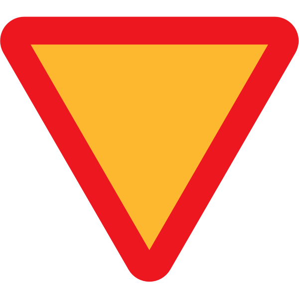 Yield traffic sign vector clip art