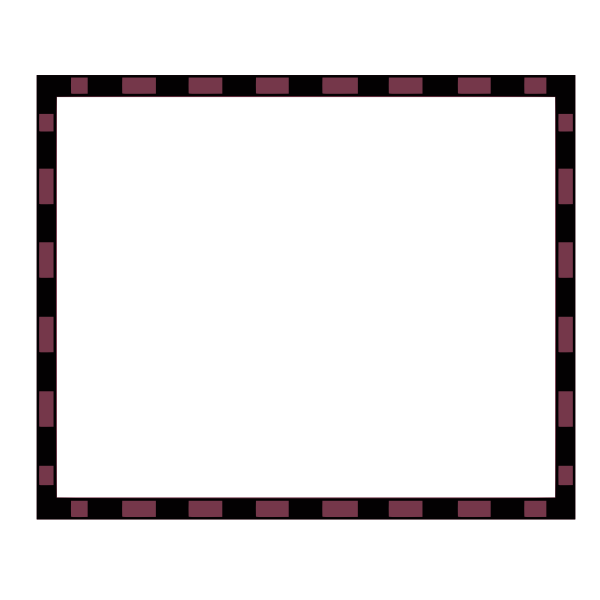 Vector image of burgundy and black rectangular border