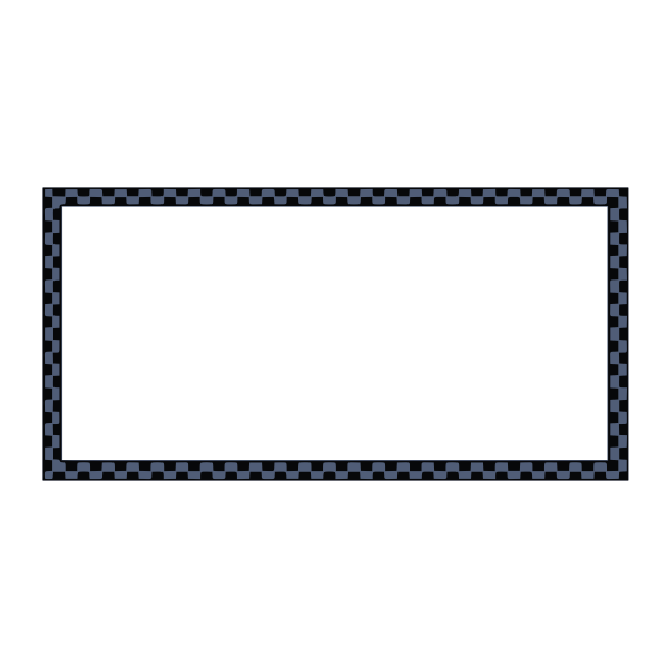 Vector graphics of black and blue rectangular border