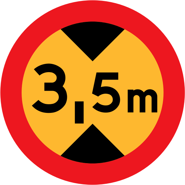 3.5 m traffic vector road sign - Free SVG