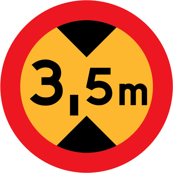 3.5 m traffic vector road sign