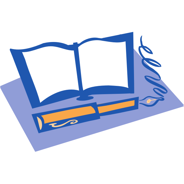 Notebook and pen vector image
