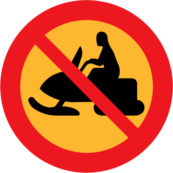 No snowmobiles vector traffic sign