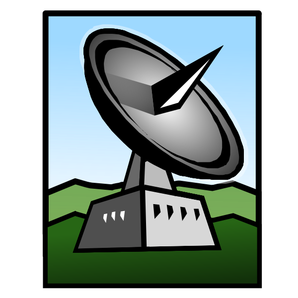 Ground tracking station vector clip art