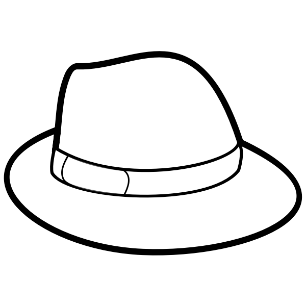Man's hat outline vector image