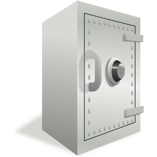Vector image of a safe