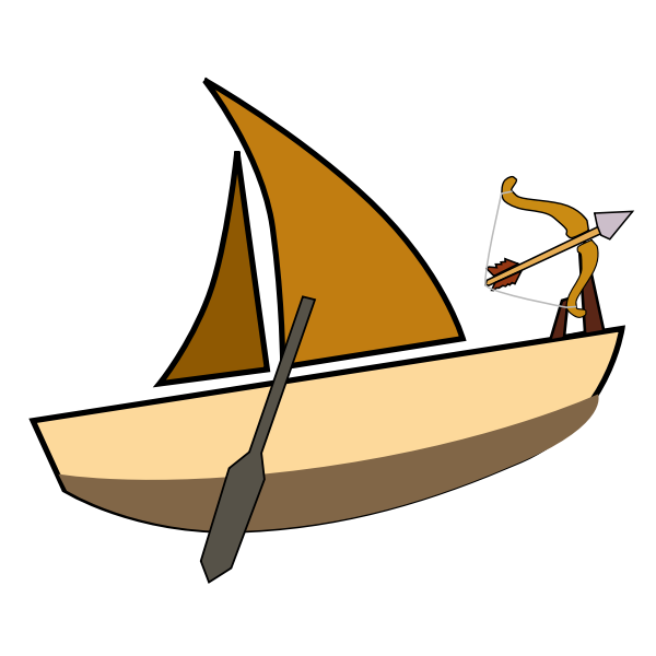 A brown boat