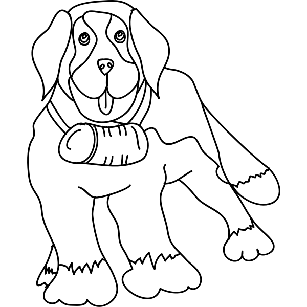Download Saint Bernard dog image | Free SVG