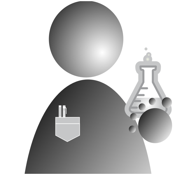 Icon with flask