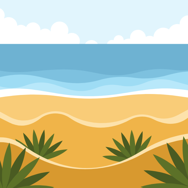 Sand dunes and the sea