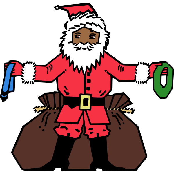 Santa giving presents image