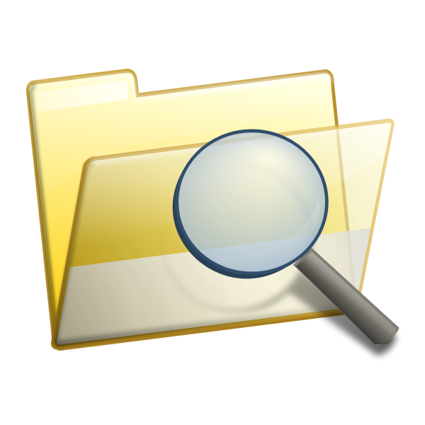 Folder search icon vector image