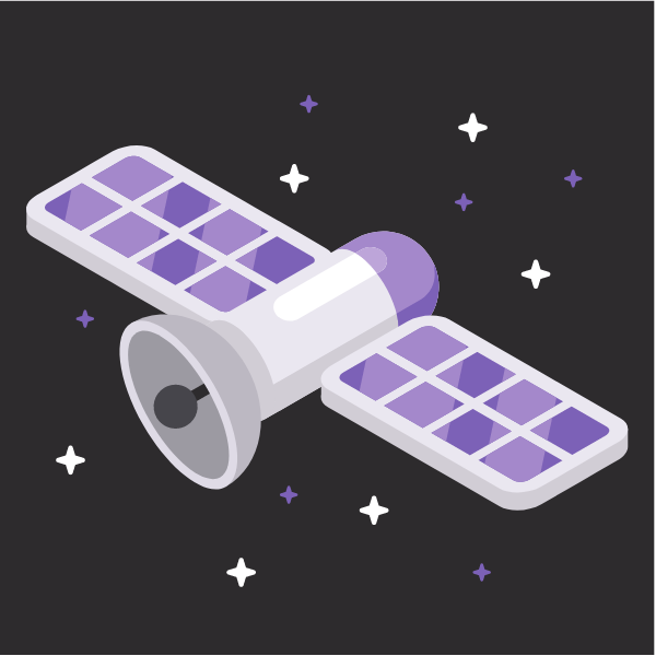 Satellite in space 3D