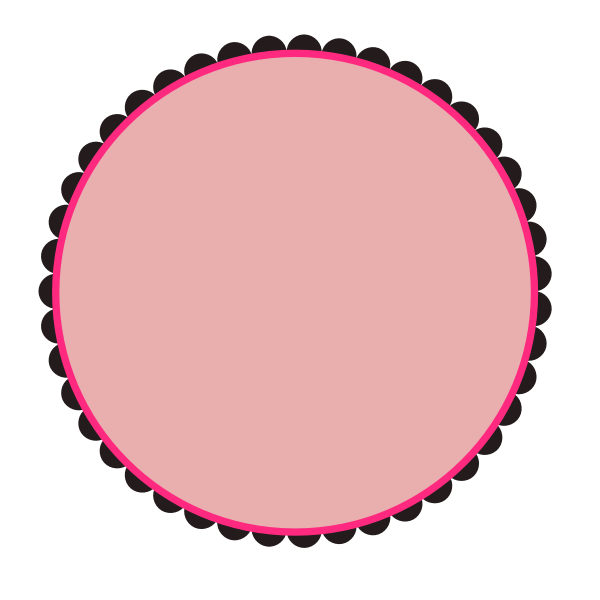 Pink round frame