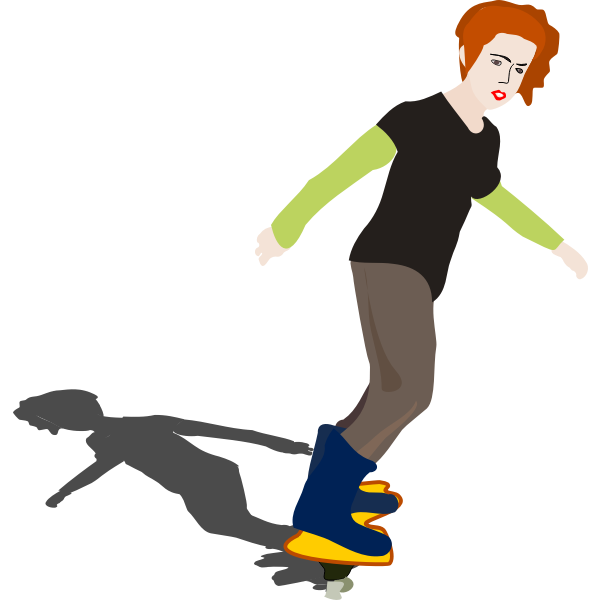 Girl on skateboard | Free SVG