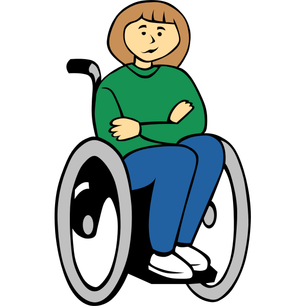 Vector graphics of handicapped woman