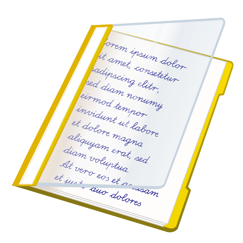 File folder yellow color