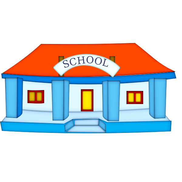 School building vector illustration