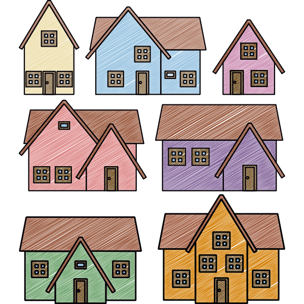 Scribble houses