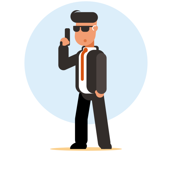 Secret Service Agent Vector Illustration