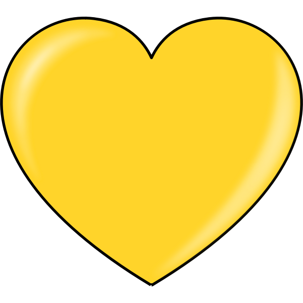 Vector illustration of gold heart