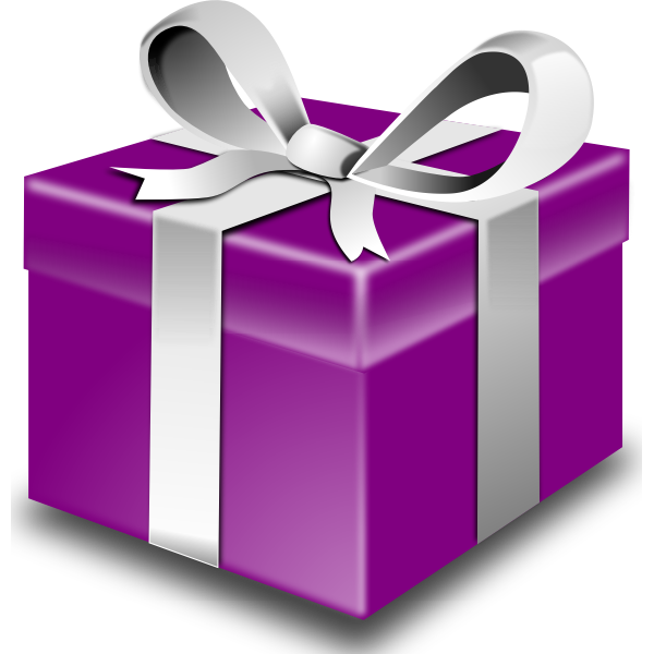 Download Purple present vector | Free SVG
