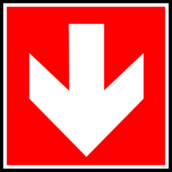 Vector illustration of exit direction sign label