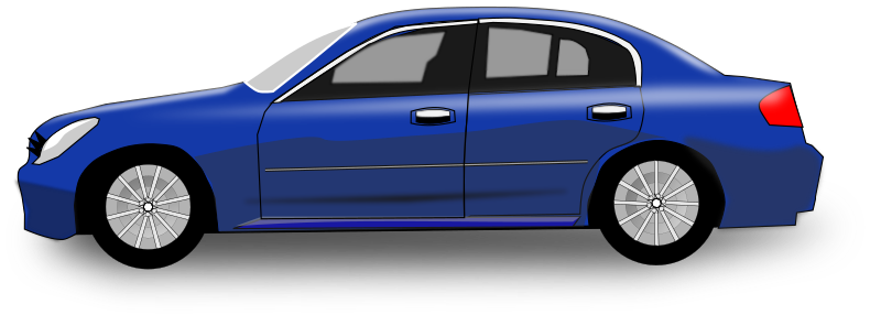 Blue sedan car