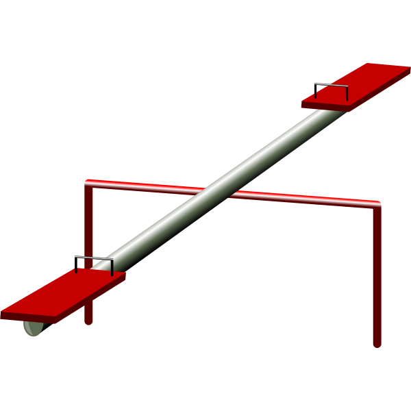 Vector image of playground see saw