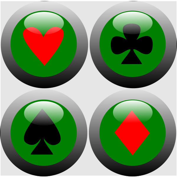 Vector image of web ready poker buttons